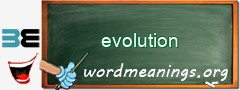 WordMeaning blackboard for evolution